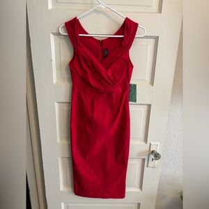 RockSteady Vintage-Inspired Red Sleeveless Sweetheart Cocktail Dress Size M